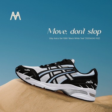 Giày Asics Gel 1090 'Black White Teal' [1203A243 102] Retro-Running - Image 1