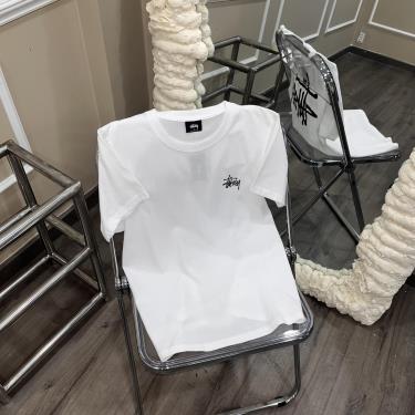 Basic tee  Áo Thun Stussy White/Black LOGO ** [1904762]