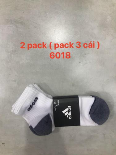 Hàng Chính Hãng Vớ Adidas White/Grey V1  2020**(Pack 3 đôi )