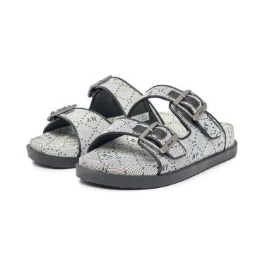 16770 - Dép MLB Double Slides Dia Mono NY Black