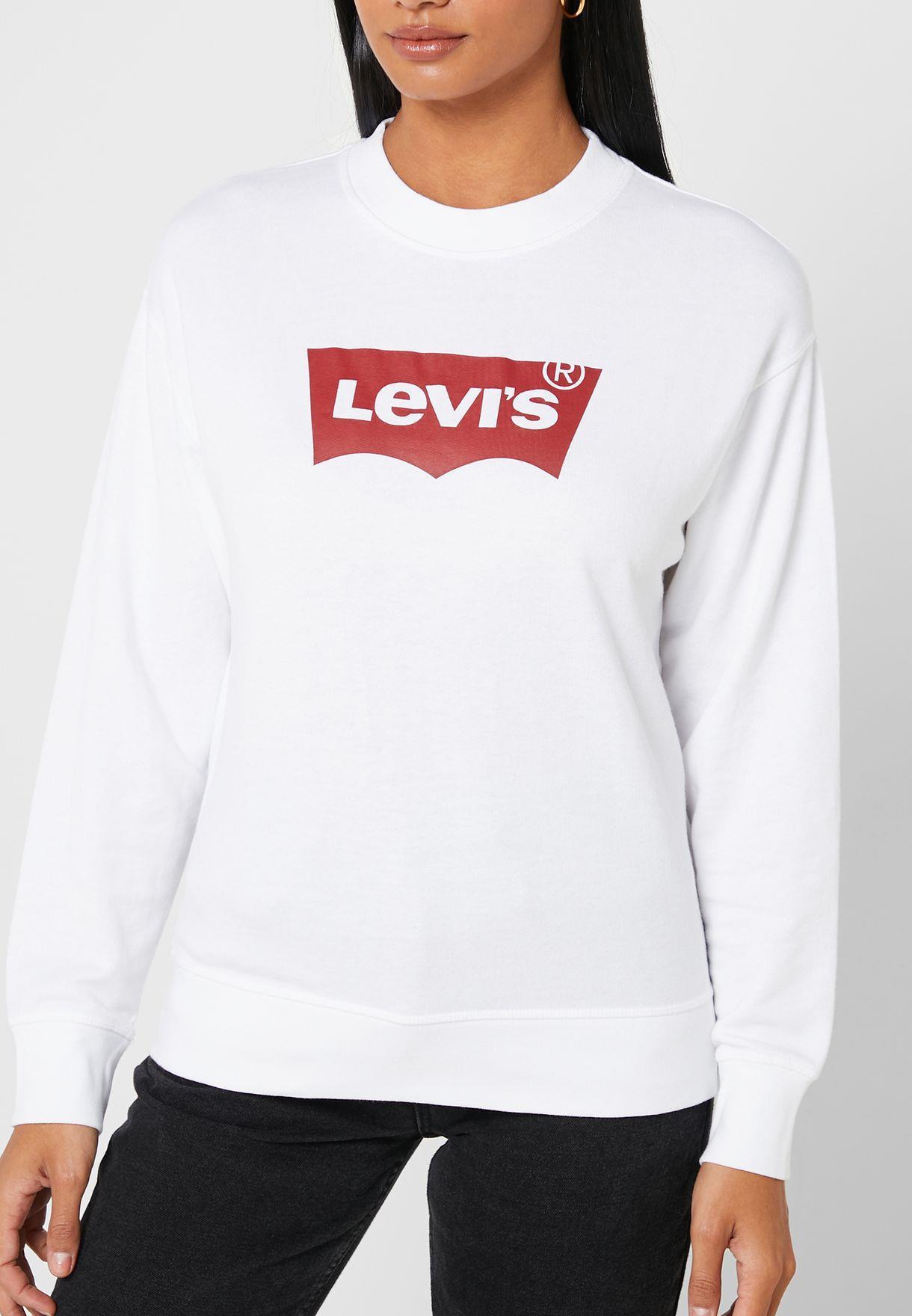  - Áo Sweater Levis Standard Graphic Crew Neck - White [  186860013 ] ÁP DỤNG CHUYỂN KHOẢN