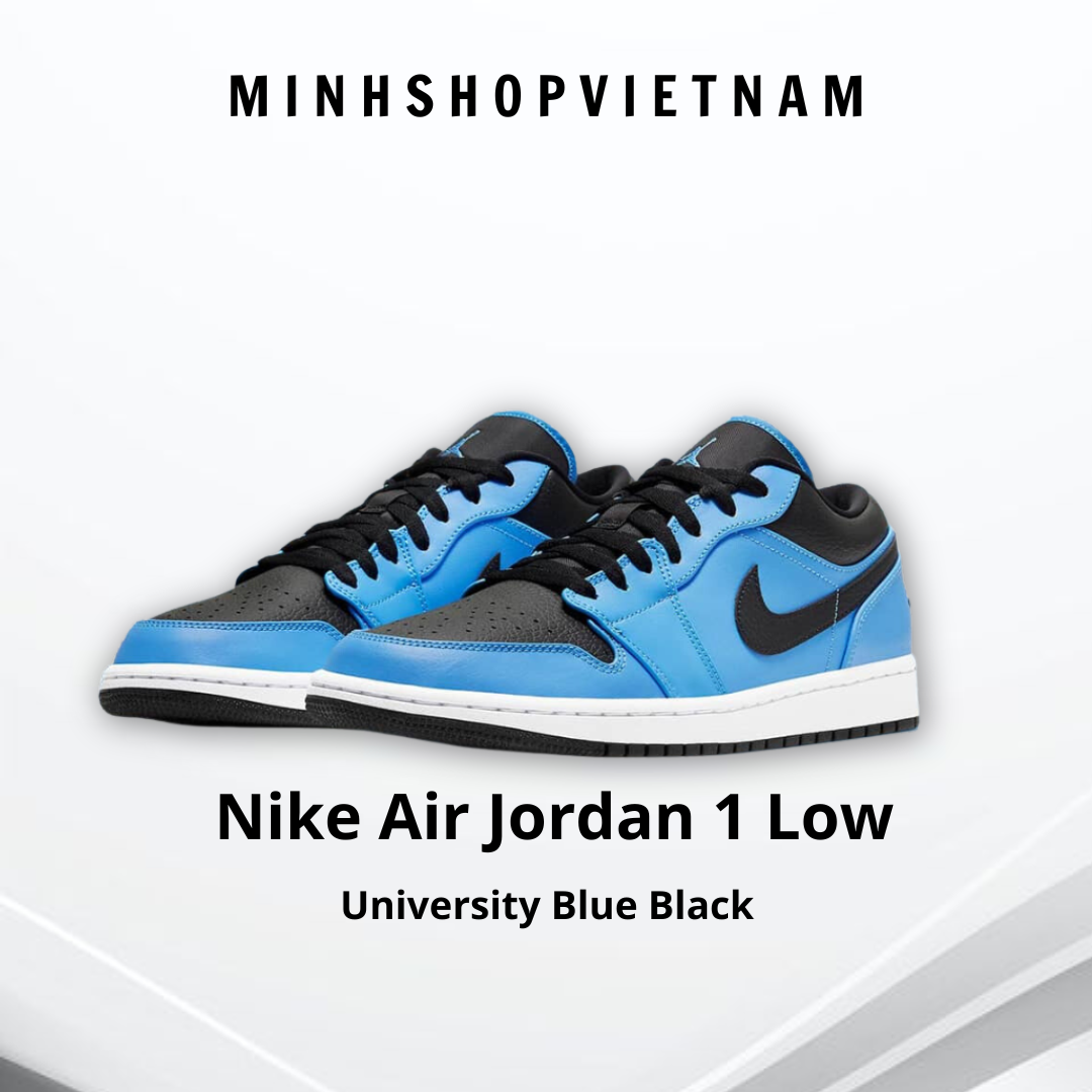Minhshop.vn - Giày Nike Air Jordan 1 Low GS 'University Blue Black