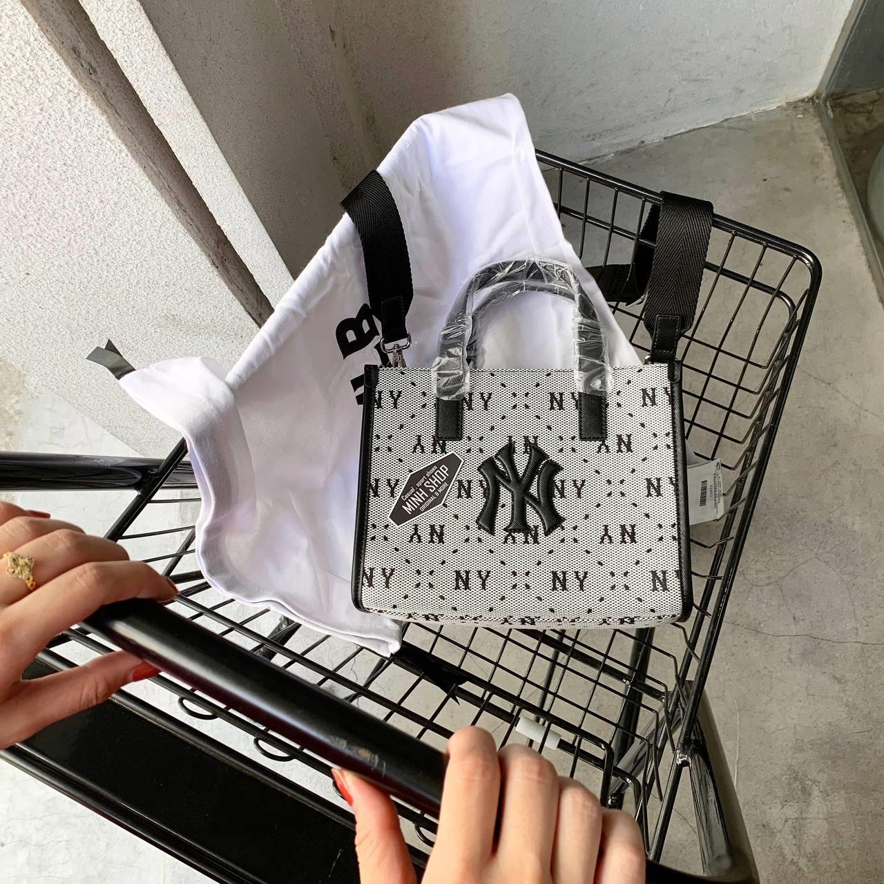 MLB Korea Big Diamond Monogram Jacquard Large Tote Bag