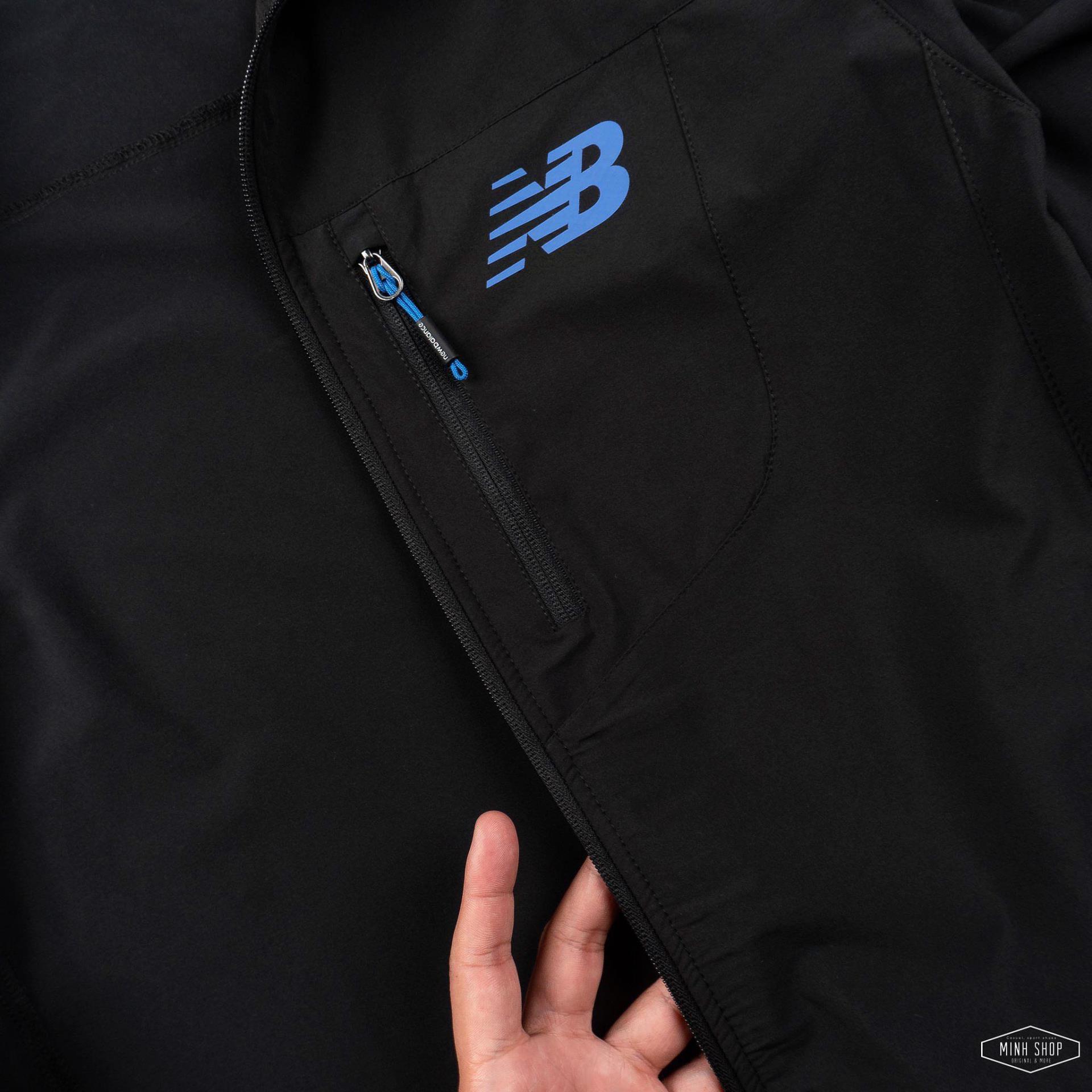 Minhshop.Vn - Cực Kì Đẹp Và Mát (Hứa Luôn ) Hàng Chính Hãng Áo Khoác Jacket  Newbalance Black/Blue Logo V1 2021