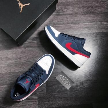 Hàng Chính Hãng Nike Jordan 1 Low USA Navy Red White 2021** [CZ8454 400]