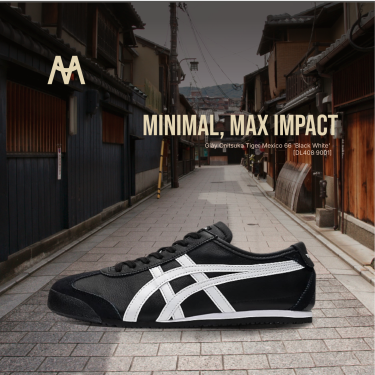 Giày Onitsuka Tiger Mexico 66 'Black White'  [DL408 9001]