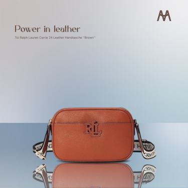 Túi Ralph Lauren Carrie 24 Leather Handtasche ''Brown'' - Image 1