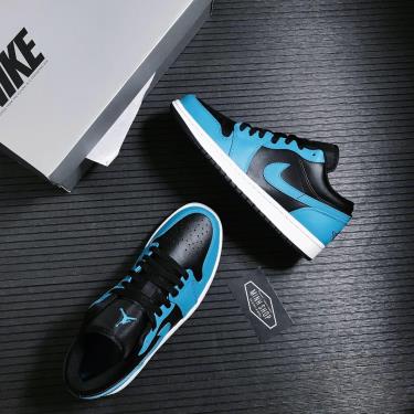 Giày Nike Air Jordan 1 Low Laser Blue Black  [553558 410]