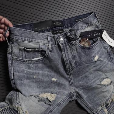 Quần Jeans PacSun Medium Biker Ripped Stacked Skinny