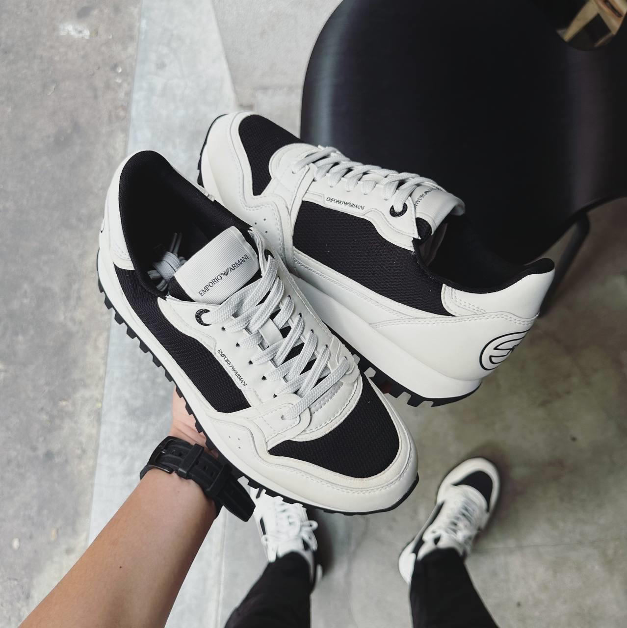  - Giày TRAINERS EMPORIO ARMANI OFF WHITE [X4X557 XM998]