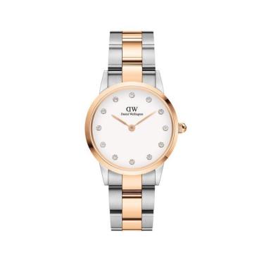 Đồng Hồ DW Iconic Link Lumine Rose Gold / Silver White Watch ** [DW00100359]