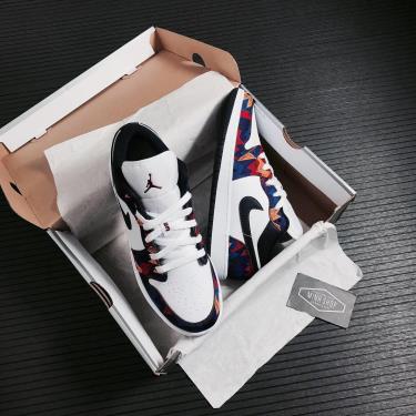 ⚡ Highest Rated ⚡ Giày Nike Jordan 1 Low Nothing But Net GS [O] ** [CZ8657 100]