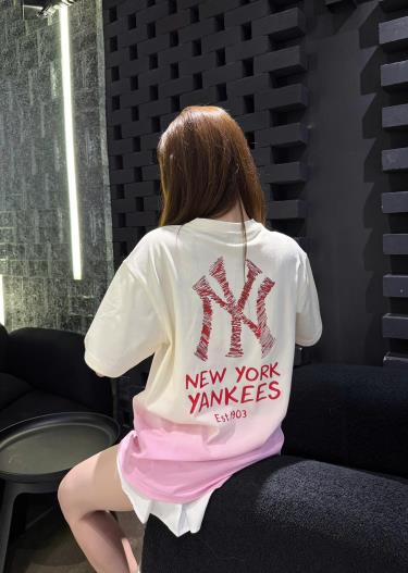 Áo Thun New Era NY Yankees White/Pink