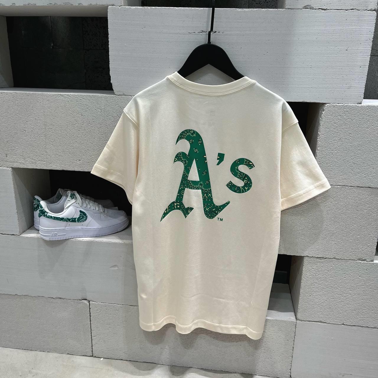 Oakland Athletics MLB Big Paisley Ivory Short Sleeves T-Shirt