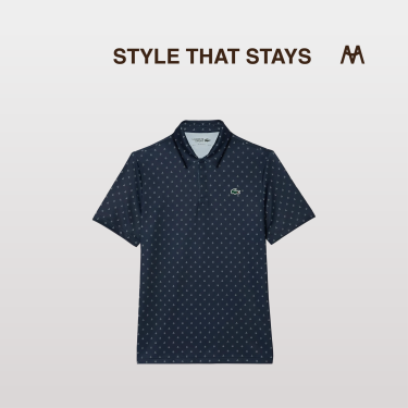 Áo Polo Lacoste Print Stretch Anti - UV Regular Fit ''Navy'' [DH5175 51 525]