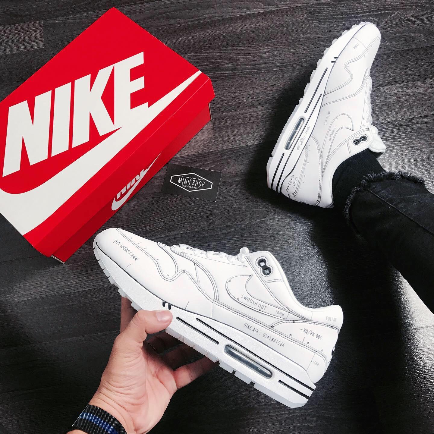 Minhshop.vn - Hàng Chính Hãng Nike Air Max 1 Schematic White 2020** V