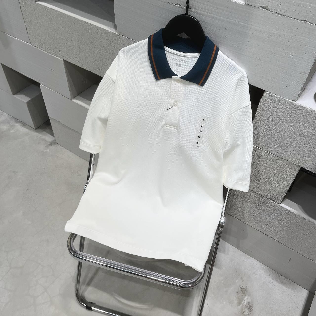 Code 120 PreLoved Plain White Uniqlo Polo Shirt for Men  Shopee  Philippines