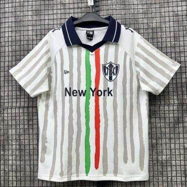Áo Polo New Era New York Yankees Trắng Sọc Xanh Đỏ *14257858*