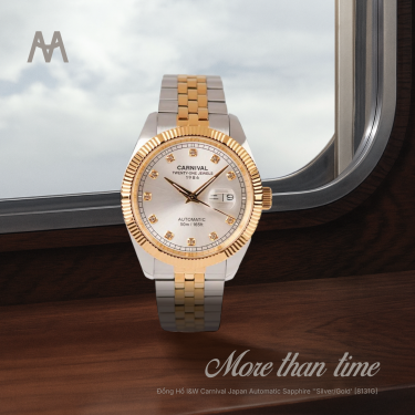 Đồng Hồ I&W Carnival Japan Automatic Sapphire ''Silver/Gold' [8131G] - Image 1