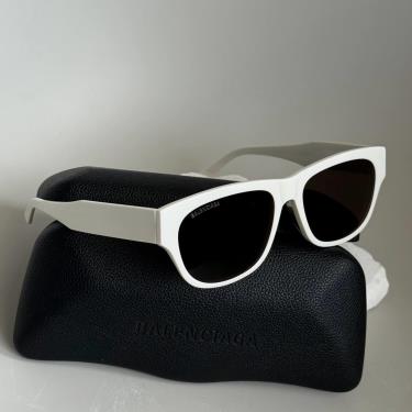 Kính Balenciaga Sunglasses Rectangular White [BB0164S-003] - Image 1