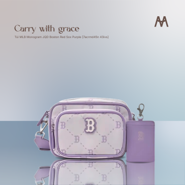 Túi MLB Monogram JQD Boston Red Sox Purple [7acrmd45n 43ivs] - Image 1