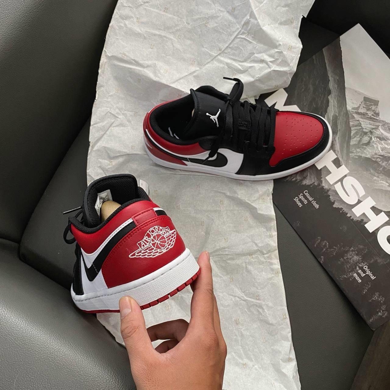 Minhshop.vn - CHOICE Giày Nike Air Jordan 1 Low 'Bred Toe' [553558