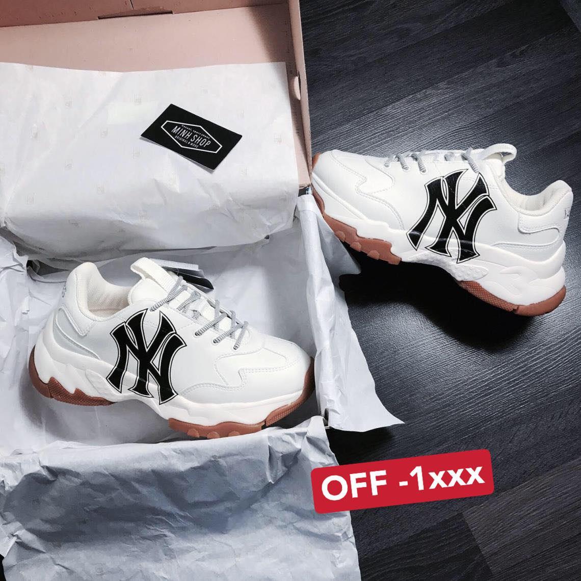 Giày MLB Chunky Liner New York Yankees Off White  Xịn Authentic