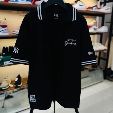 Áo Polo Jersey New Era New York Yankees Đen Sọc Trắng *19829398*