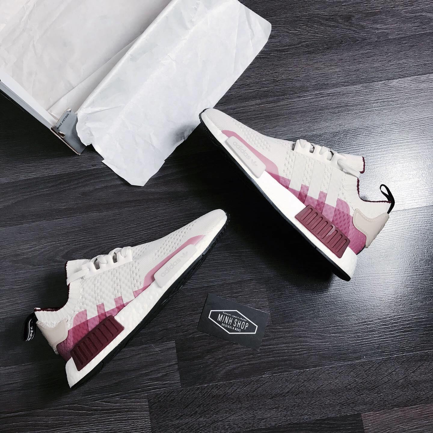 Nmd r1 raw shop pink chính hãng