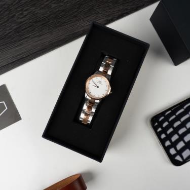 Đồng Hồ DW Iconic Link Lumine Rose Gold / Silver White Watch ** [DW00100359]