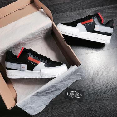 Minhshop.vn - Hàng Chính Hãng Nike Air Force 1 Type Black Hyper Crimson  2020**