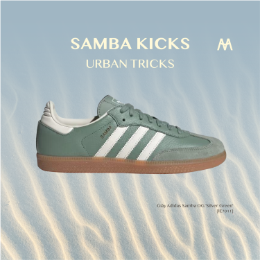 Giày Adidas Samba OG 'Silver Green' [IE7011]