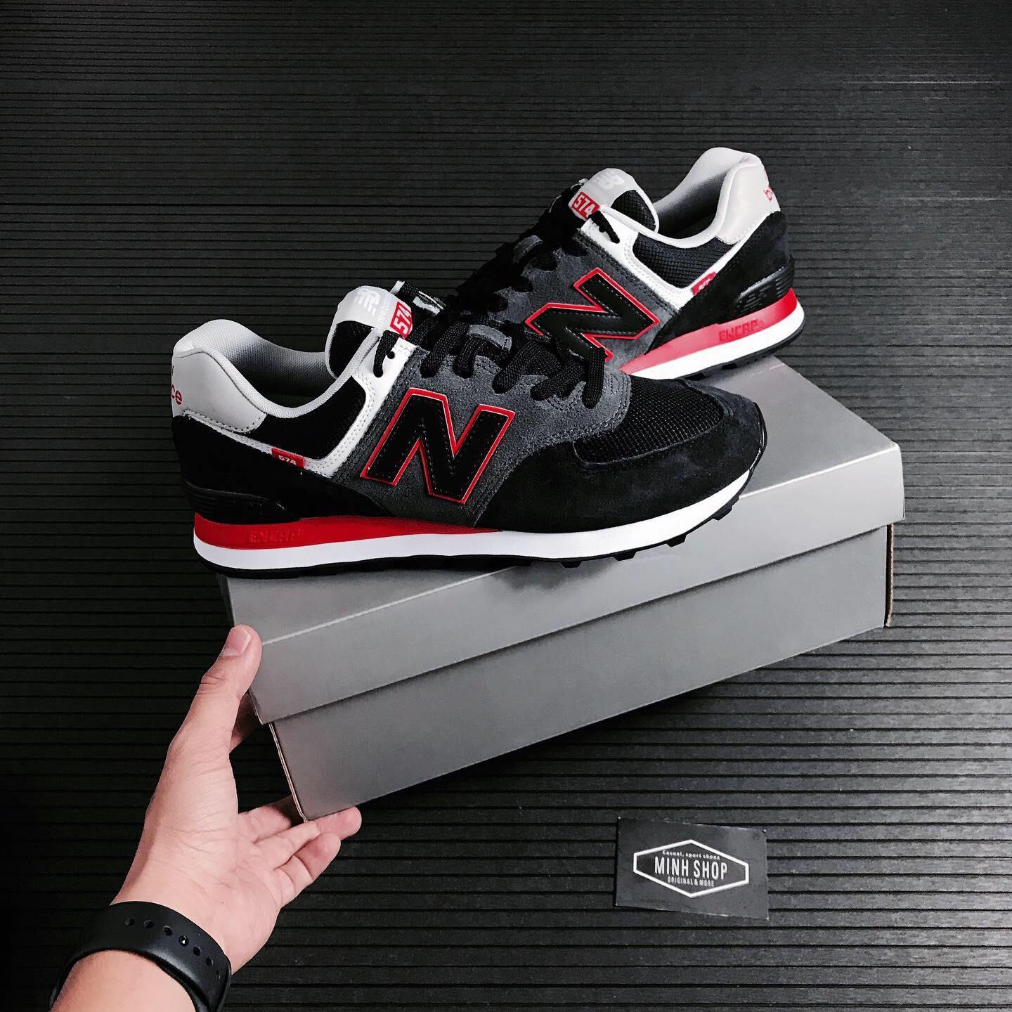 New balance 574 black grey Clearance