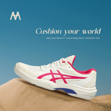 Giày Asics Game FF ''Cream Bright Rose'' Pickleball / Tennis [1042A281 102] - Image 1