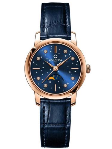 Đồng Hồ Carnival Moonphase ''Navy Brown'' [8193L] - Image 1