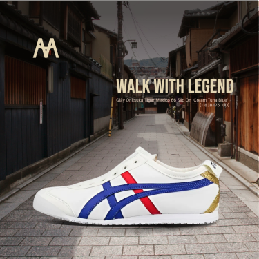 Giày Onitsuka Tiger Mexico 66 Slip On 'Cream Tuna Blue' [1183B475 100]