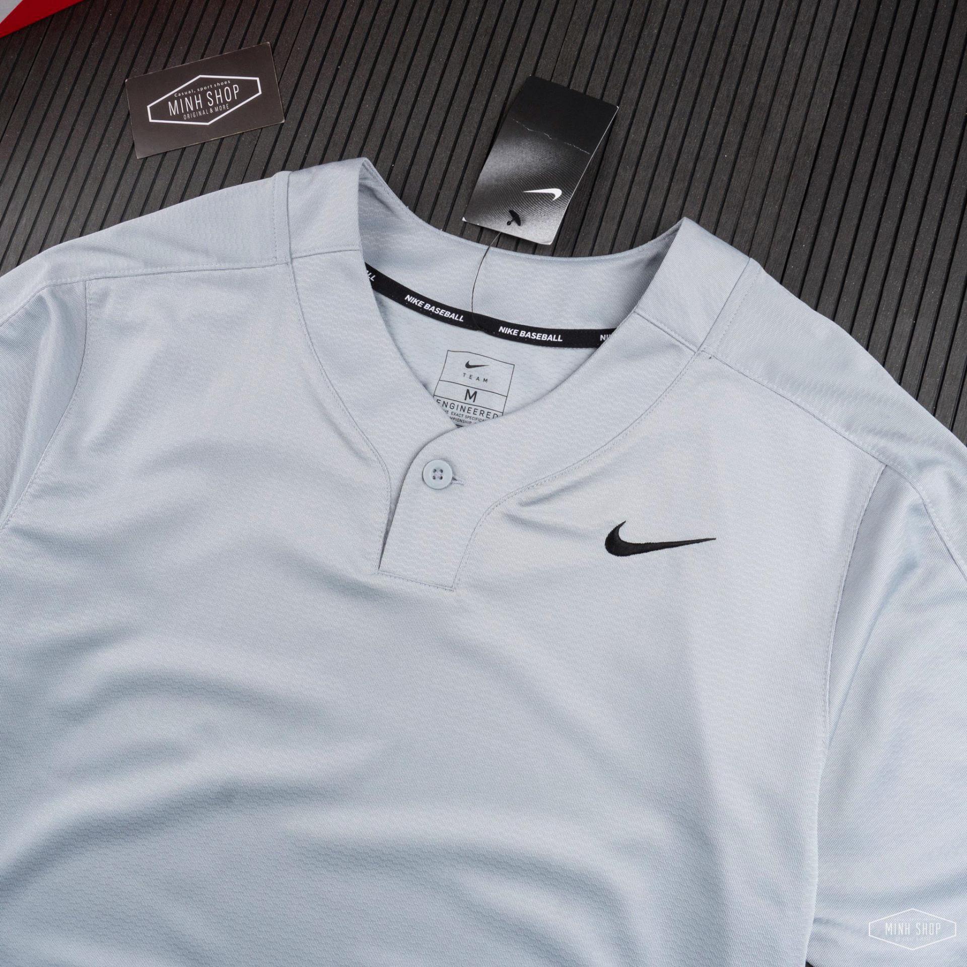  05 Cai Hàng Chính Hãng Áo Thun Nike Vapor Select 1-Button  Jersey Grey 2021*** [BQ5399 -058]