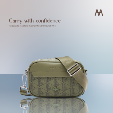 Túi Lacoste The Blend Reporter Olive [NH4657BG N64] - Image 1