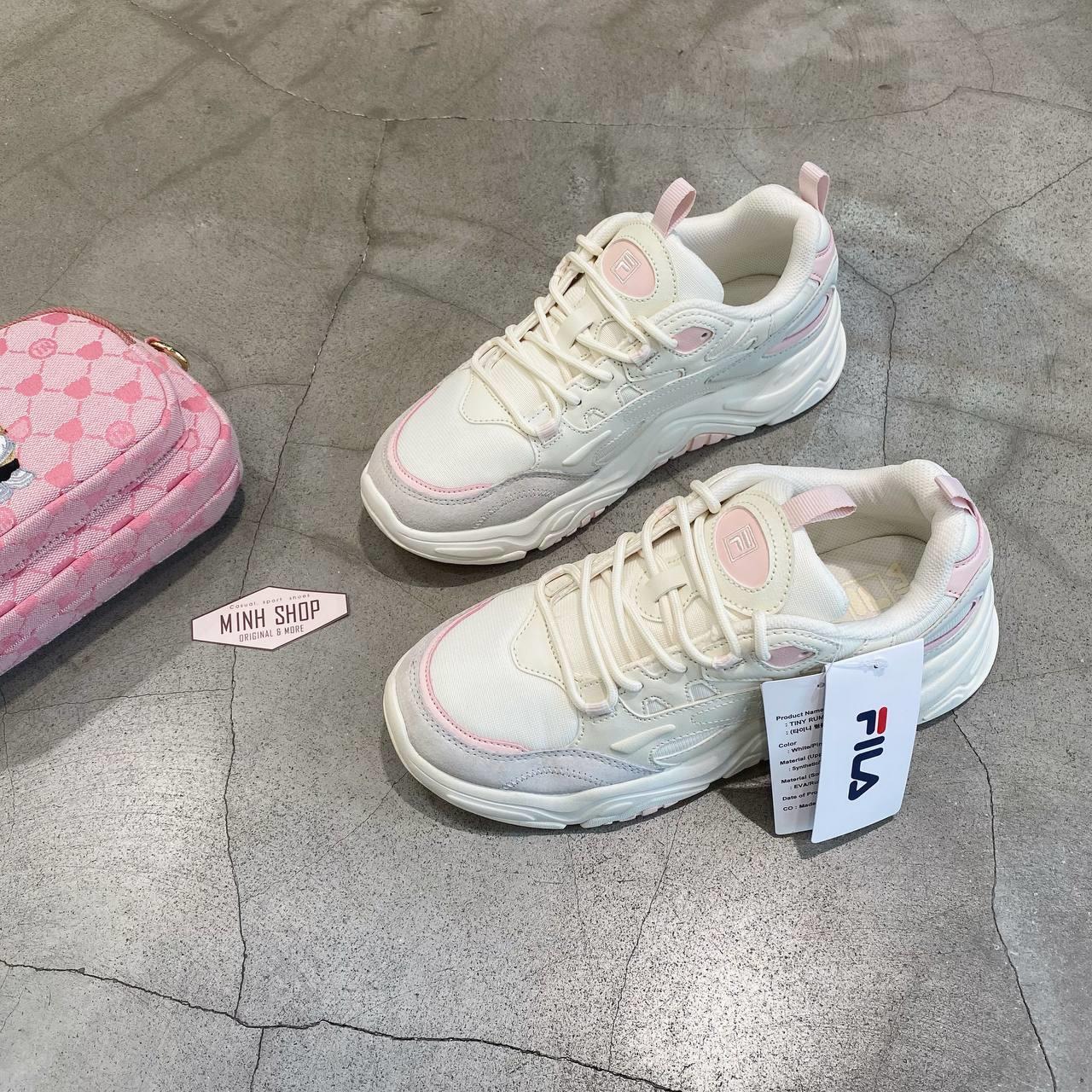 Minhshop.vn - Giày Fila Sneaker Tiny Rumble White Pink [1jm01825e-154]