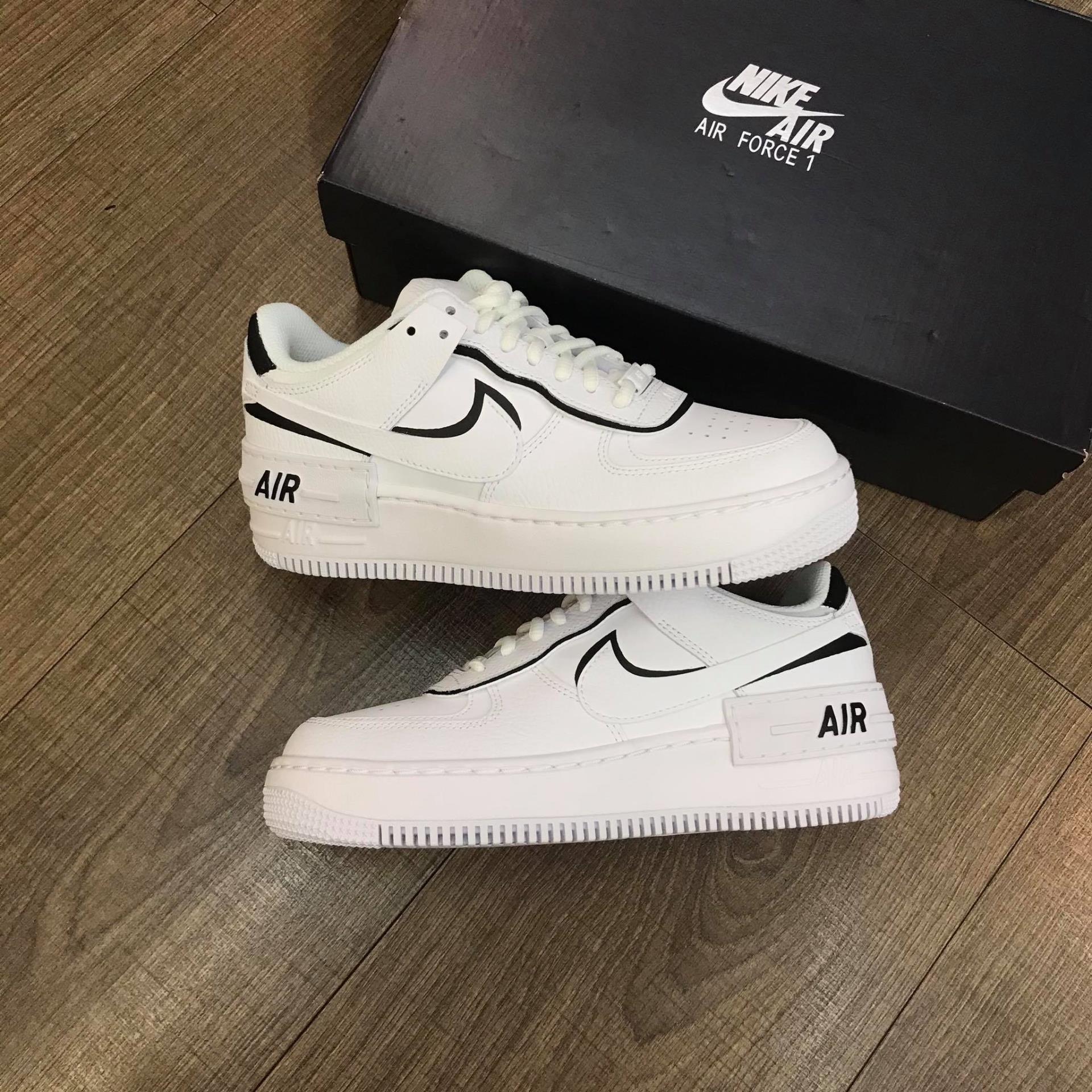 nike shadow white black