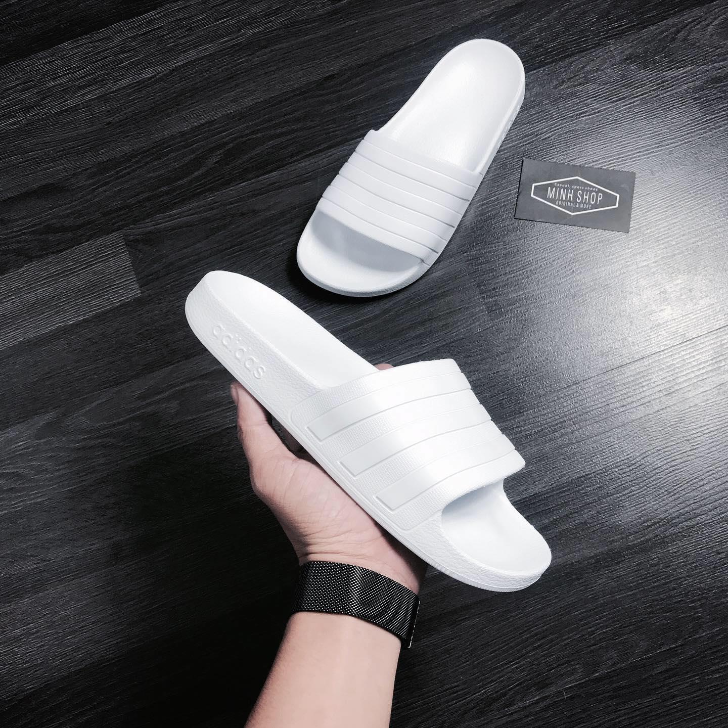 Minhshop.vn - Dép Adidas Adilette Aqua Slides All White