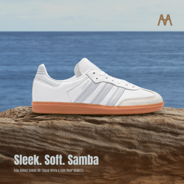 Giày ADIDAS SAMBA OG "Cloud White & Halo Blue" [IE0877] - Image 1