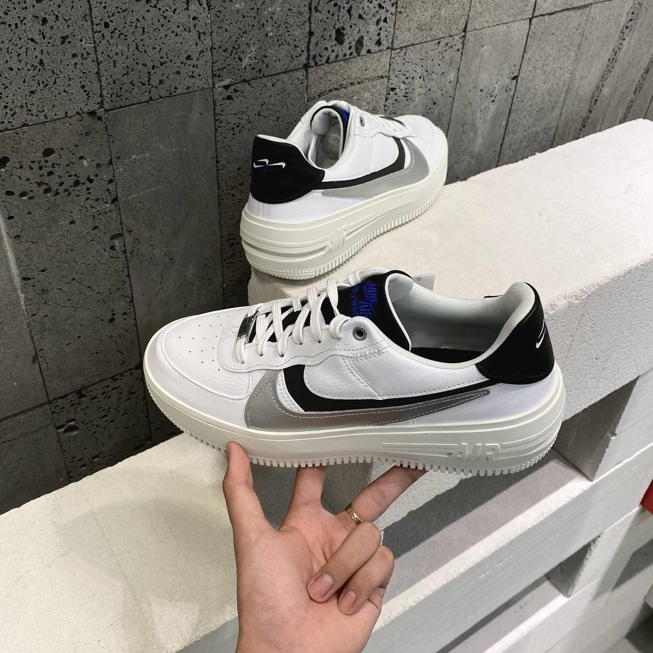 Minhshop.vn - Nike Air Force 1 PLT.AF.ORM White Metallic Silver