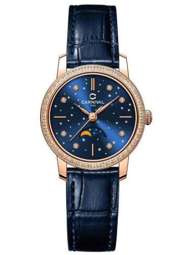 Đồng Hồ Carnival Moonphase ''Navy Brown'' [8193L2] - Image 1
