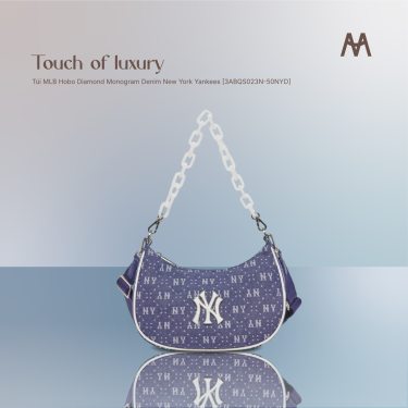 Túi MLB Hobo Diamond Monogram Denim New York Yankees [3ABQS023N-50NYD] - Image 1