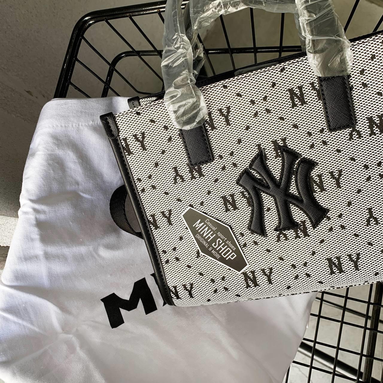 MLB Korea Big Diamond Monogram Jacquard Large Tote Bag