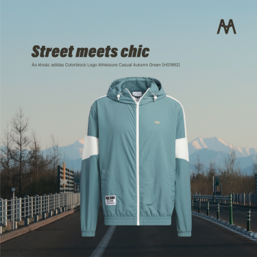 Áo khoác adidas Colorblock Logo Athleisure Casual Autumn Green [HS1992] - Image 1