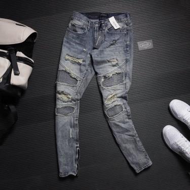 Quần Jeans PacSun Medium Biker Ripped Stacked Skinny