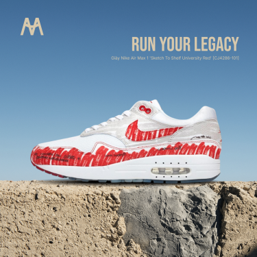 Giày Nike Air Max 1 'Sketch To Shelf  University Red' [CJ4286-101] - Image 1
