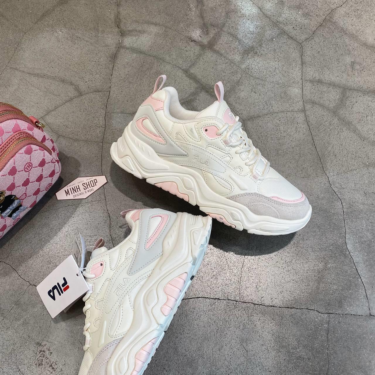 Minhshop.vn - Giày Fila Sneaker Tiny Rumble White Pink [1jm01825e-154]